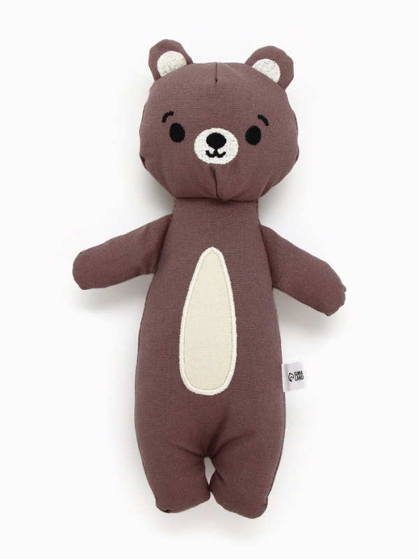 Игрушка для собак с пищалкой "Мишка" из текстиля, 12*25 см