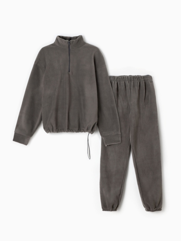 Костюм женский (анорак и брюки) MINAKU: Fleece Soft, цвет графит, р-р 42