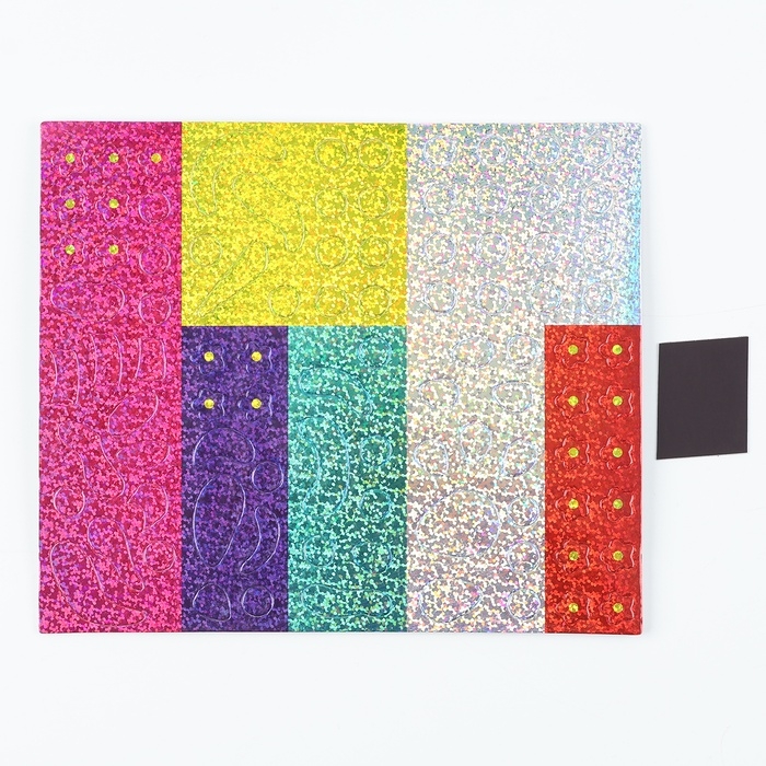 Аппликация стикерами форменная на магните &laquo;Сказочный Единорожка&raquo;, набор для творчества, стикерная мозаика