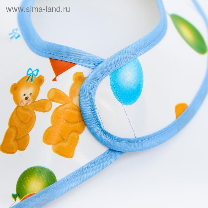 Нагрудник из ткани с ПВХ покрытием, «Мишки», цвет МИКС Нагрудник из ткани с ПВХ покрытием, «Мишки», цвет МИКС