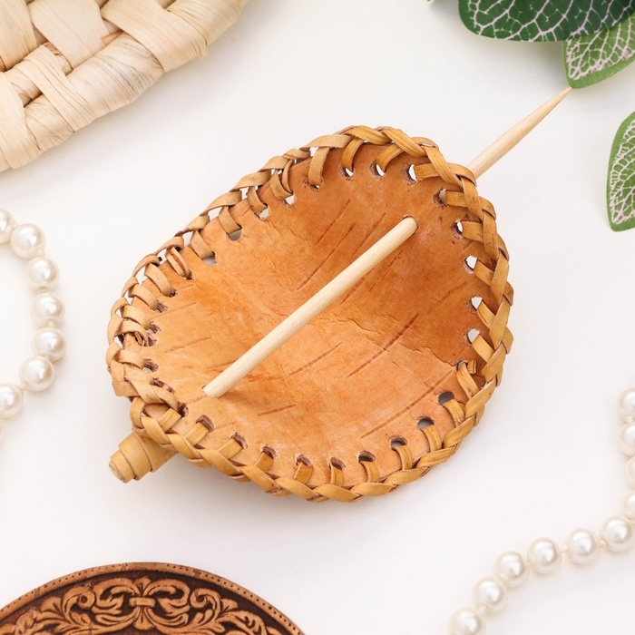 Заколка «Розы», береста Заколка «Розы», береста