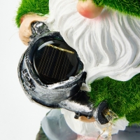 Садовая фигура "Гном с лейкой", 11,5х11,5х26,8 см, с подсветкой