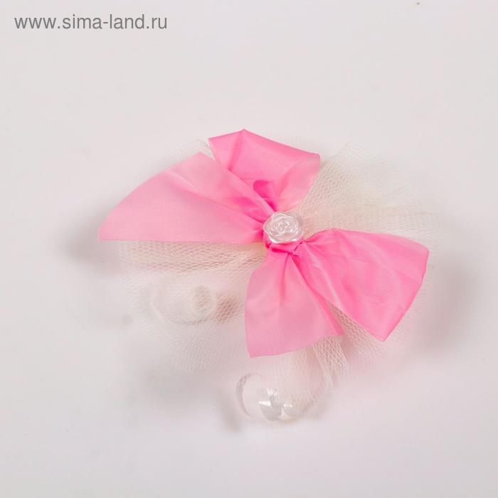 Бантики на ручки свадебного автомобиля, 4 шт., розовые Бантики на ручки свадебного автомобиля, 4 шт., розовые
