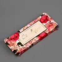 Подарочная коробка под плитку шоколада, без окна &laquo; Весенний букет&raquo;, 17&times;8&times;1.4 см