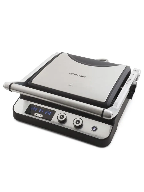 Электрогриль КТ-1636 двусторонний гриль электрический 1800Вт