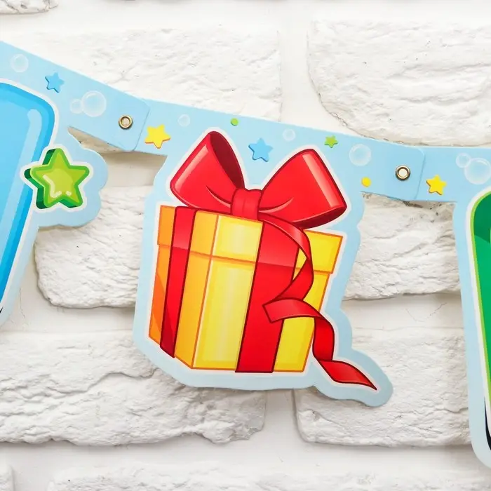 Гирлянда-буквы &laquo;С днём рождения&raquo;, лучший подарок