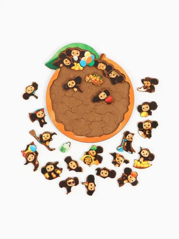 Чебурашка деревянный пазл, 26 деталей