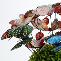 Набор штекеров "Бабочки светящиеся" в наборе 20шт, 9см