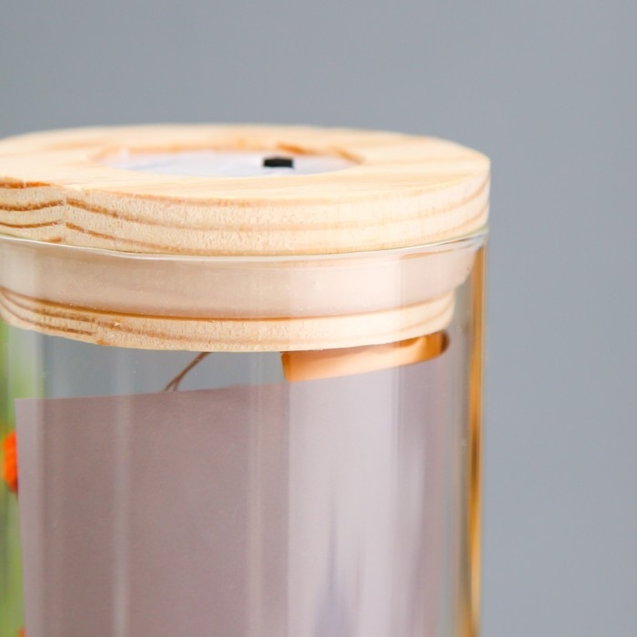 Ночник колба "Букет из красных цветов" LED от батареек LR1130 6,5х6,5х19 см RISALUX