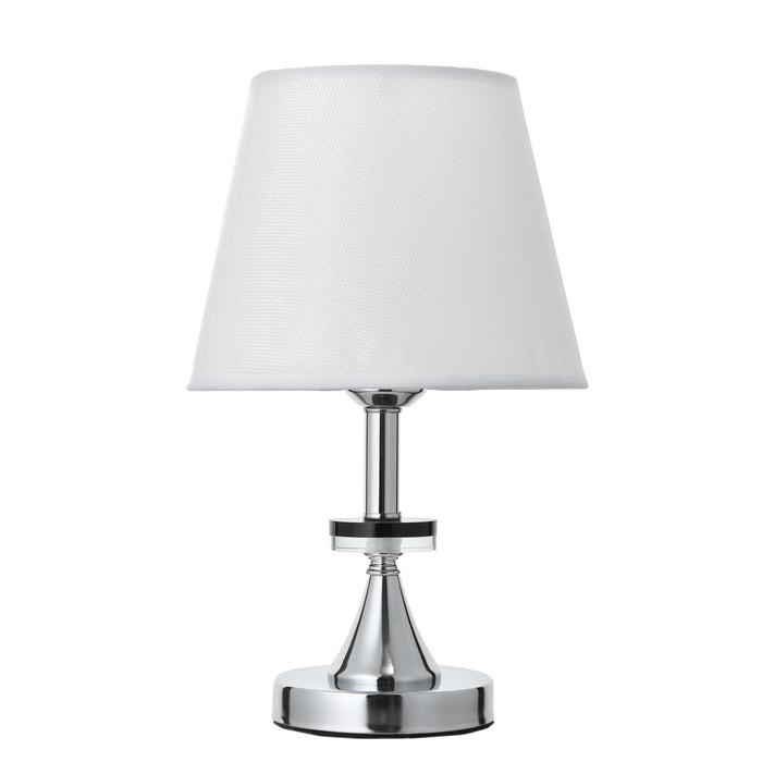 Лампа настольная "Севилья" 1х40Вт Е27 хром 21х21х38 см RISALUX