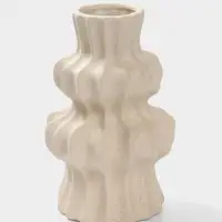 Ваза настольная керамика "Виргил" 20х10 см, молочный