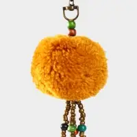 Брелок плетеный, 22 см, цв. оранжевый