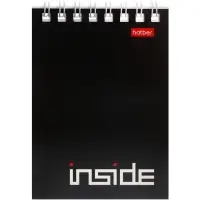 Блокнот А7 40л на гребне "INSIDE", обл мел карт 40Б7B1гр_01622