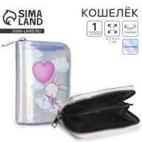 Кошелёк с голографическим эффектом, цвет серебро