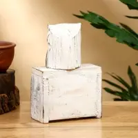 Календарь настольный "Совенок" дерево 11х5х16 см, цв. чёрно-белый