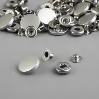 Кнопка установочная, Альфа (S-образная), d=17 мм, цвет серебряный матовый