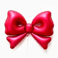Воздушный шар фольгированный 50" "Бант" цвет красный матовый