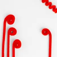 Синельная проволока, набор 100 шт, размер 1 шт 30х0,8 см, цвет красный