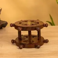 Подставка под горячее "Штурвал" (набор 6 шт), 12х11,5х6,8 см,  дерево шишам