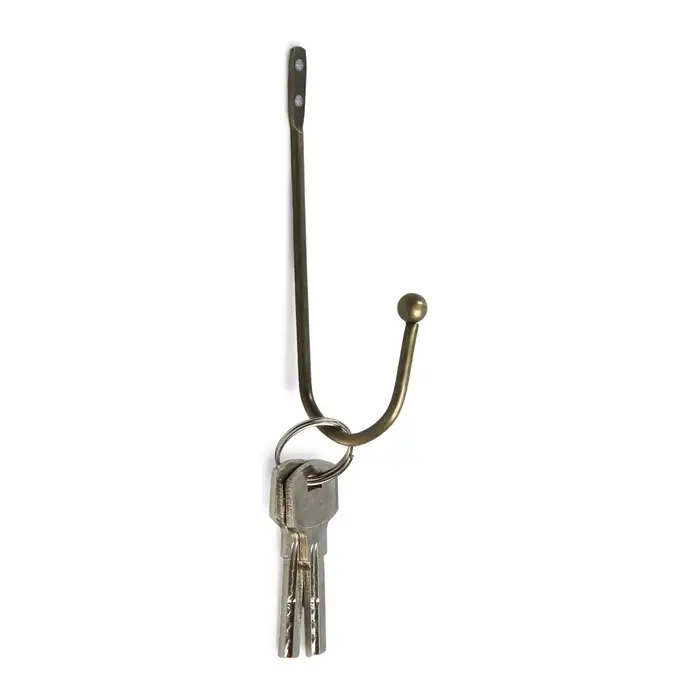 Крючок мебельный ТУНДРА TKO012, однорожковый, бронза, 50 шт.