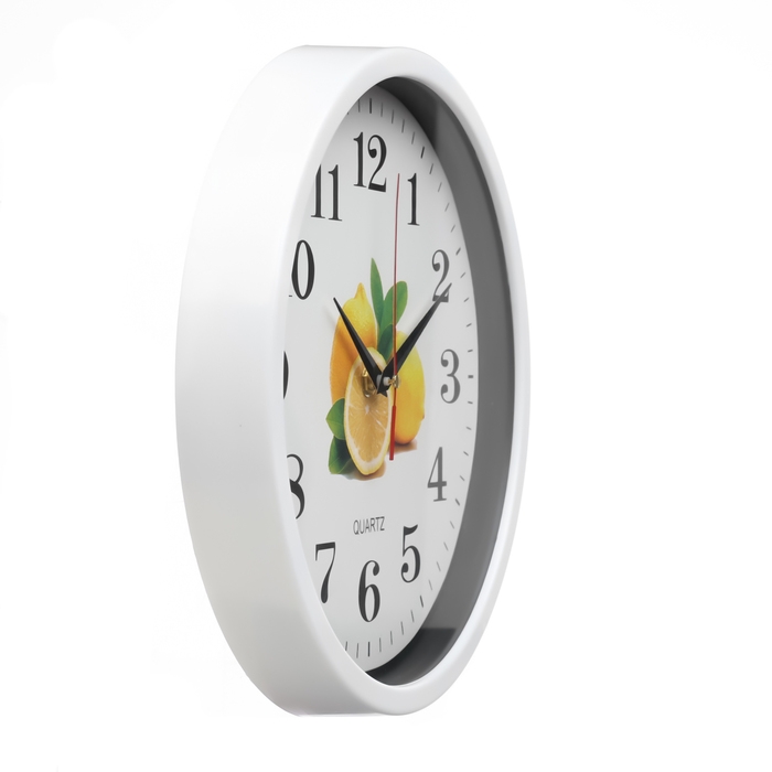 Часы настенные, для кухни &laquo;Лимоны&raquo;, плавный ход, d-28 см