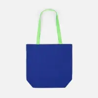 Шопер B5, синий с зелеными ручками