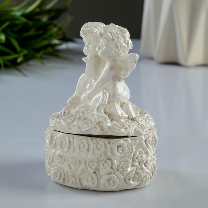 Шкатулка для мелочей "Ангел" перламутровая, 9см