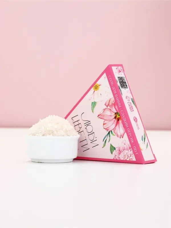 Чистое счастье Женский набор соли в коробке торте, нежный пион, 150 гр