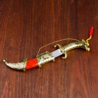 Сув. изделие нож, ножны серебро с красным, клинок 22 см Сув. изделие нож, ножны серебро с красным, клинок 22 см