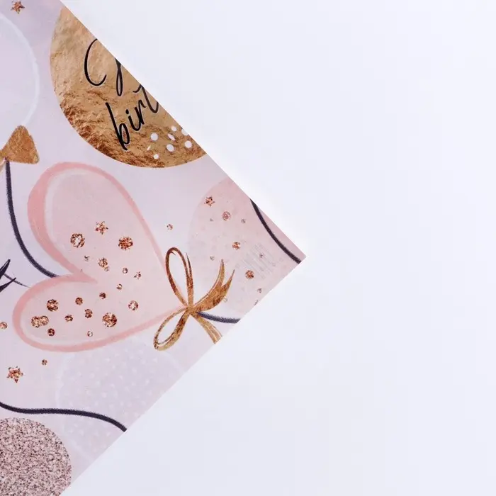 Бумага упаковочная глянцевая двухсторонняя &laquo;С днем рождения&raquo;, 50 х 70 см