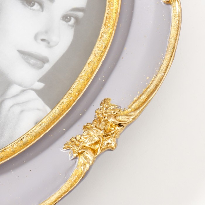 Фоторамка полистоун 13х18 см Фоторамка полистоун 13х18 см "Жизель" серая с золотом 23х18 см