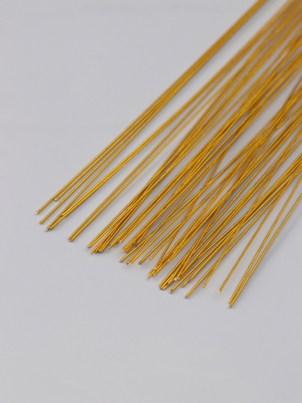 Проволока для изготовления искусственных цветов "Золотая" длина 40 см сечение 0,7 мм набор 50 шт   1