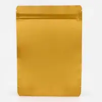 Пакет дой - пак, матовый, золотой с окном, 14&times;20+ 4 см