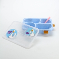 Ланч - бокс с 4 секциями &laquo;Наслаждаюсь&raquo;, 23 х 17 х 5,5 см, голубой