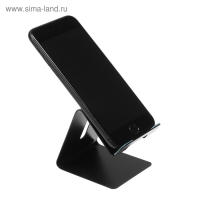 Подставка для телефона, с разъемом для провода, металл, чёрная Подставка для телефона, с разъемом для провода, металл, чёрная
