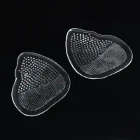 Полустельки для обуви, с протектором, силиконовые, 7&times;6.5 см, пара, прозрачные