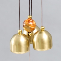 Музыка ветра металл "Горлянка" 3 колокольчика 1 фигурка 46 см