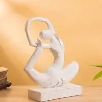 Сувенир "Йога" дерево 25х10х35 см, цв. белый