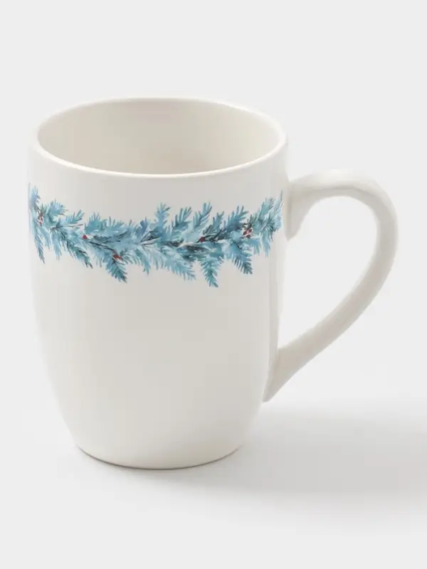 Кружка новогодняя Доляна &laquo;Зимний вечер&raquo;, 300 мл, фарфор, белая