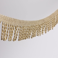 Тесьма декоративная &laquo;Бахрома&raquo;, 55 мм, 10 &plusmn; 0,5 м, цвет бежевый