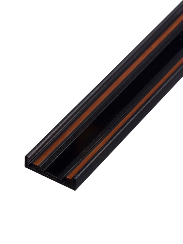 Трековый шинопровод, серия "Flat", однофазный, открытый монтаж, 2м, черный