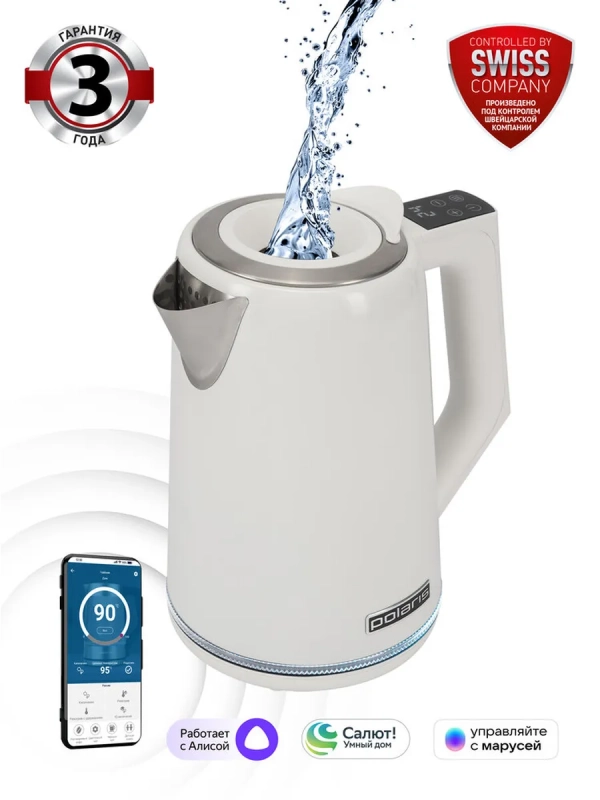 Чайник электрический c подсветкой PWK 1746 CAD Wi-Fi IQ Home