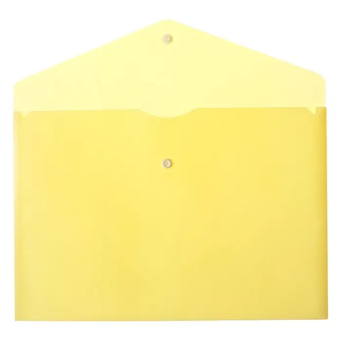 Папка-конверт на кнопке А4, 180 мкм, Calligrata Pastel, глянцевая, полупрозрачная, микс