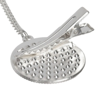 Соска - пустышка силиконовая ортодонтическая &laquo;LITTLE PRINCESS&raquo;, от 6 мес., с колпачком + держатель - цепочка, цвет розовый/серебло, стразы