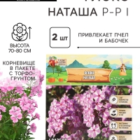 Флокс &laquo;Наташа&raquo; корневище в пакете с торфогрунтом, р-р I, 2 шт.