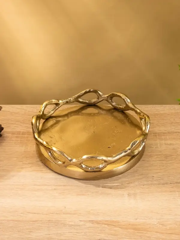 Подсвечник "Цепи" алюминий 16,5х16,5х20 см