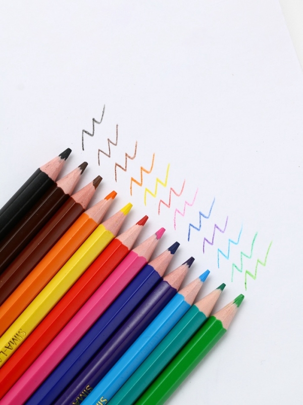 Цветные карандаши, пластик шестигранные 12цв мини ArtFox "Школа"