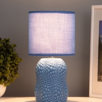 Лампа настольная "Иссин" 1х40Вт Е14 синий 15х15х30см