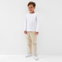 Лонгслив детский KAFTAN, р. 32 (110-116 см), белый Лонгслив детский KAFTAN, р. 32 (110-116 см), белый