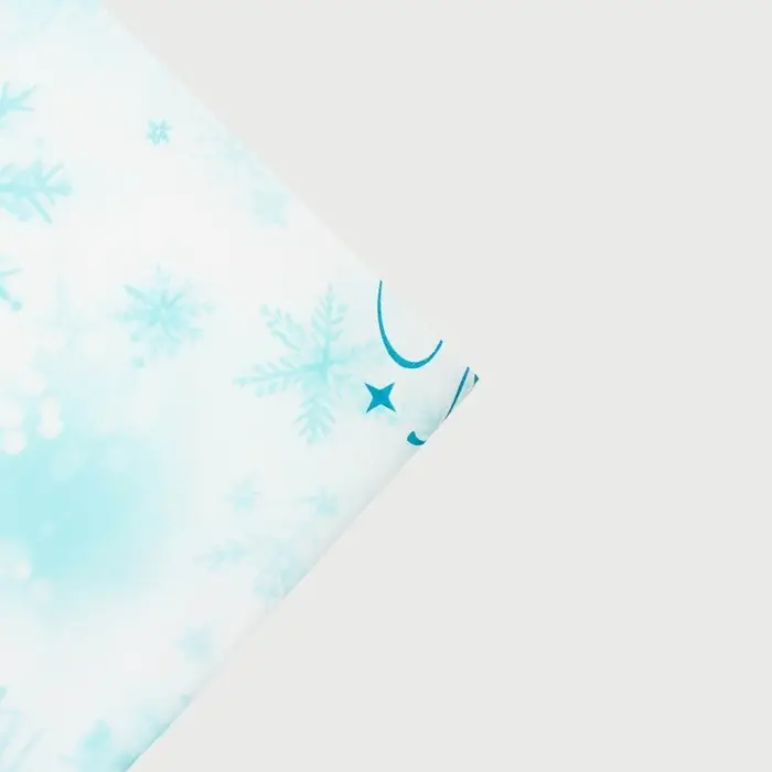 Бумага упаковочная тишью, новогодняя упаковка &laquo;Морозные снежинки&raquo;, 50&times;66 см